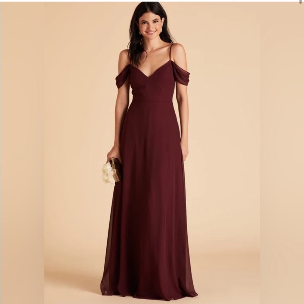 NWT Birdy Grey Dress Devin Convertable Dress Chiffon Cabernet XS Formal
